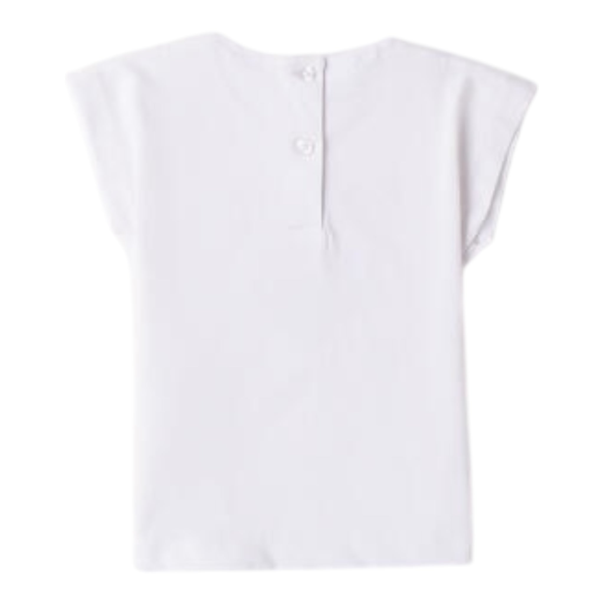I Do T-Shirt Girocollo Tinta Unita con Stampa per Bambina 4B519 BIANCO I DO 
