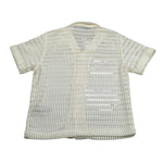 I'M Brian Camicia Mezza Manica Tinta Unita Traforata per Bambino CA3279J PANNA I'M BRIAN 