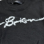 I'M Brian Maglia Girocollo Tinta Unita con Stampa per Bambino MA2622J NERO I'M BRIAN 