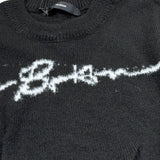 I'M Brian Maglia Girocollo Tinta Unita con Stampa per Bambino MA2622J NERO I'M BRIAN 