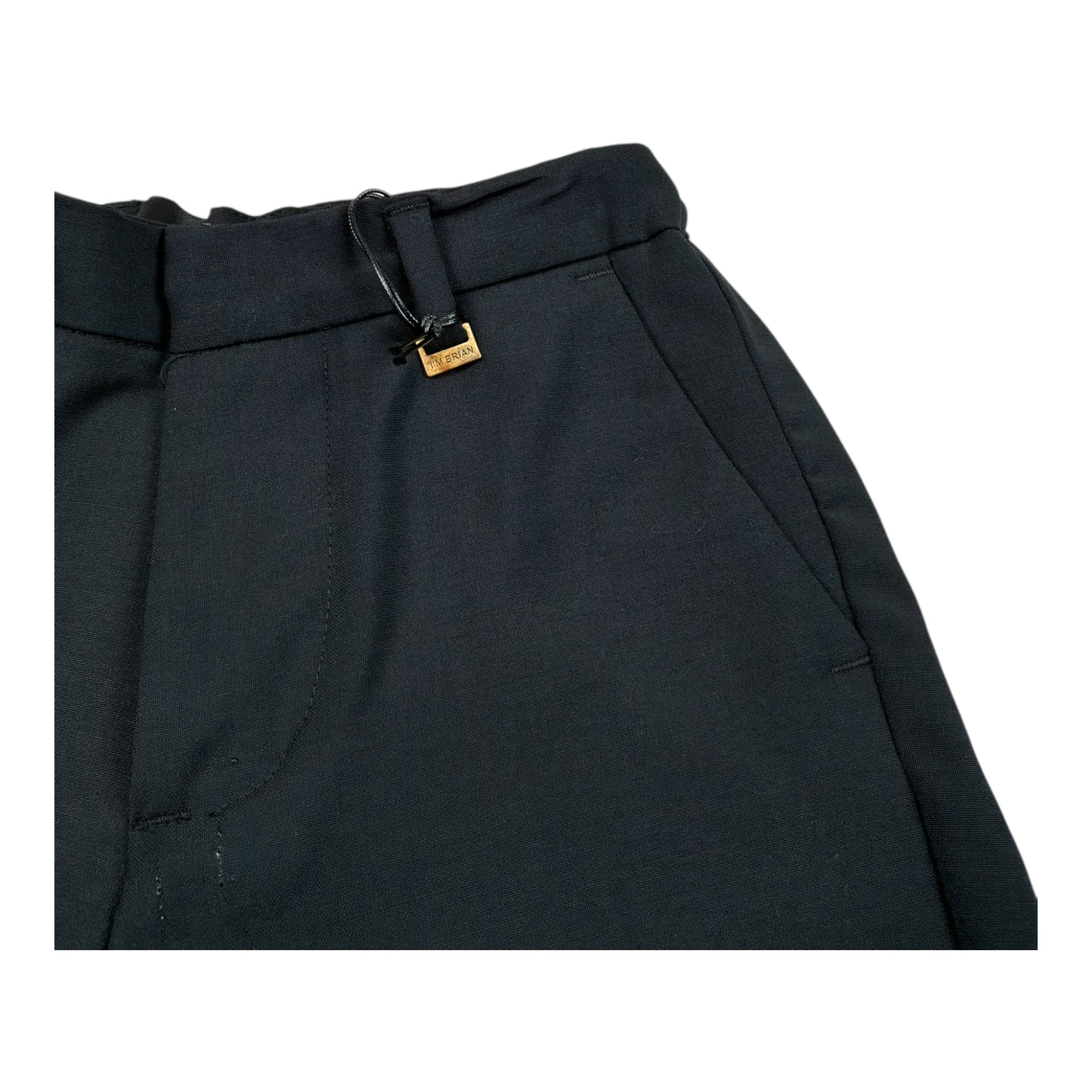 I'M Brian Pantalone Tinta Unita con Girovita Regolabile per Neonato PA2208J NERO I'M BRIAN 