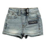 Iceberg Bermuda In Denim Tinta Unita con Girovita Regolabile per Neonato BMICE51008 AZZURRO ICEBERG 