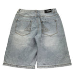 Iceberg Bermuda In Denim Tinta Unita con Stampa per Bambino BMICE5100J AZZURRO ICEBERG 