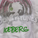 Iceberg Felpa Tinta Unita con Cappuccio E Brillantini per Bambina MFICE4150J BIANCO ICEBERG 