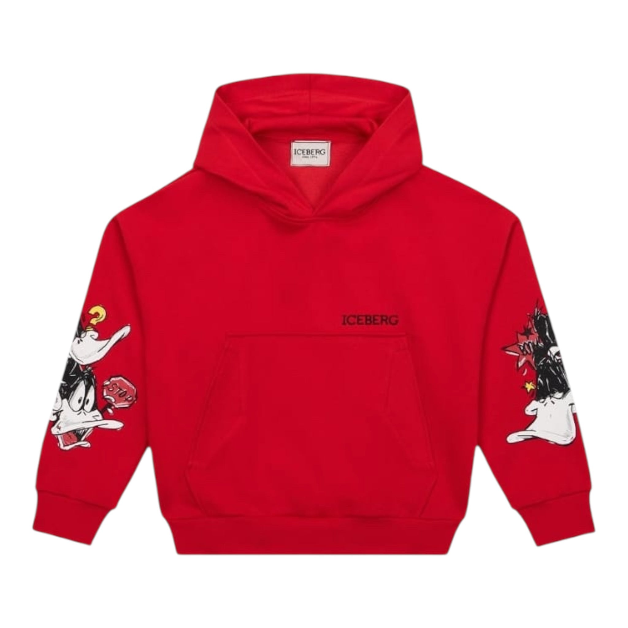 Iceberg Felpa Tinta Unita con Cappuccio E Stampa per Bambino MFICE5105JX ROSSO ICEBERG 