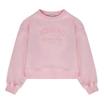 Iceberg Felpa Girocollo Tinta Unita con Logo per Bambina MFICE5151J ROSA ICEBERG 