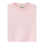 Iceberg Felpa Girocollo Tinta Unita con Logo per Bambina MFICE5151J ROSA ICEBERG 