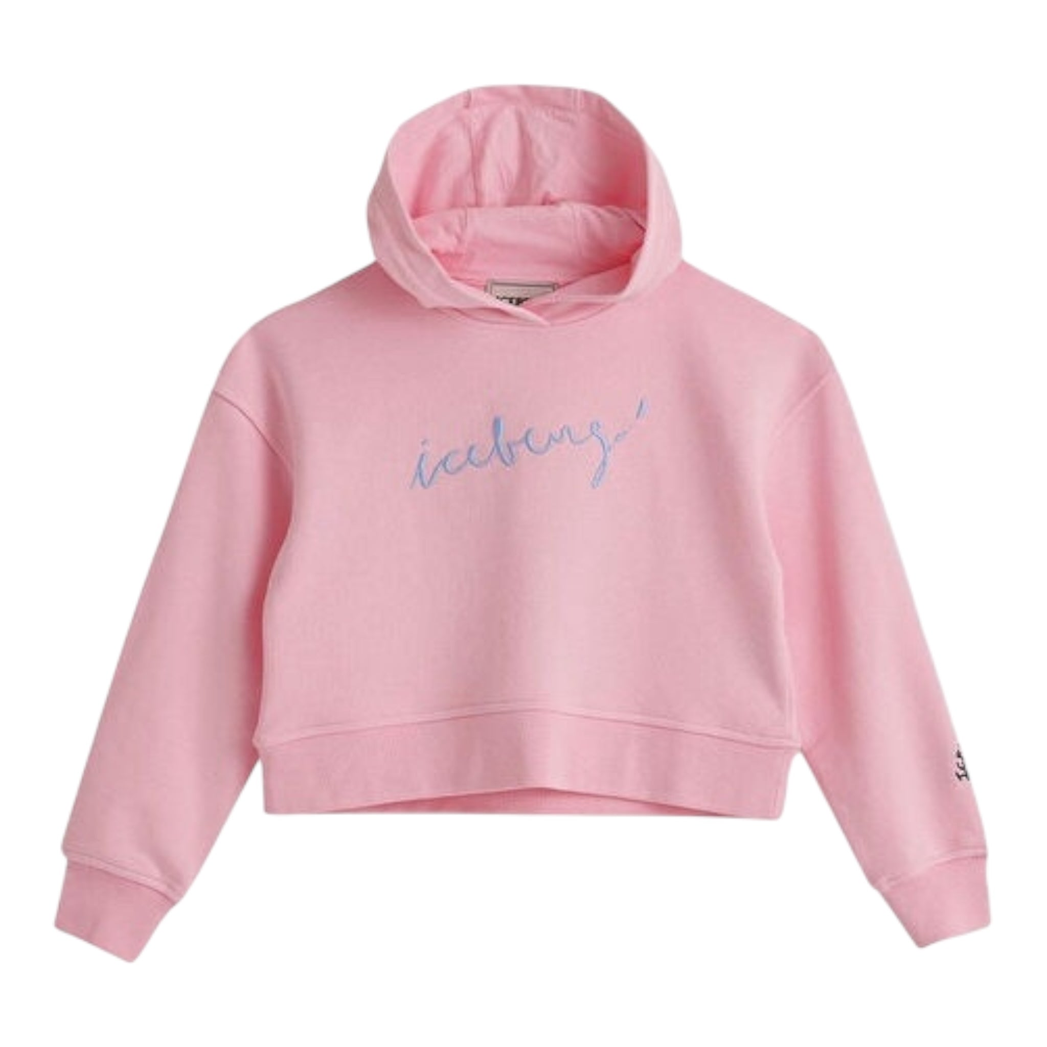 Iceberg Felpa Tinta Unita con Cappuccio E Stampa per Bambina MFICE5152J ROSA ICEBERG 