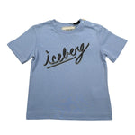 Iceberg T-Shirt Girocollo Tinta Unita con Logo per Neonato TSICE5101BX AZZURRO ICEBERG 