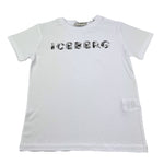 Iceberg T-Shirt Girocollo Tinta Unita con Stampa per Bambino TSICE5108J BIANCO ICEBERG 