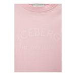 Iceberg T-Shirt Girocollo Tinta Unita con Stampa per Bambina TSICE5150JX ROSA ICEBERG 