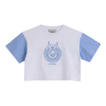 Iceberg T-Shirt Girocollo Tinta Unita con Stampa per Bambina TSICE5154J BIANCO ICEBERG 