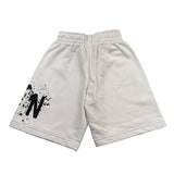 Icon Bermuda In Felpa Tinta Unita con Logo per Bambino IBSW00523 BIANCO ICON 