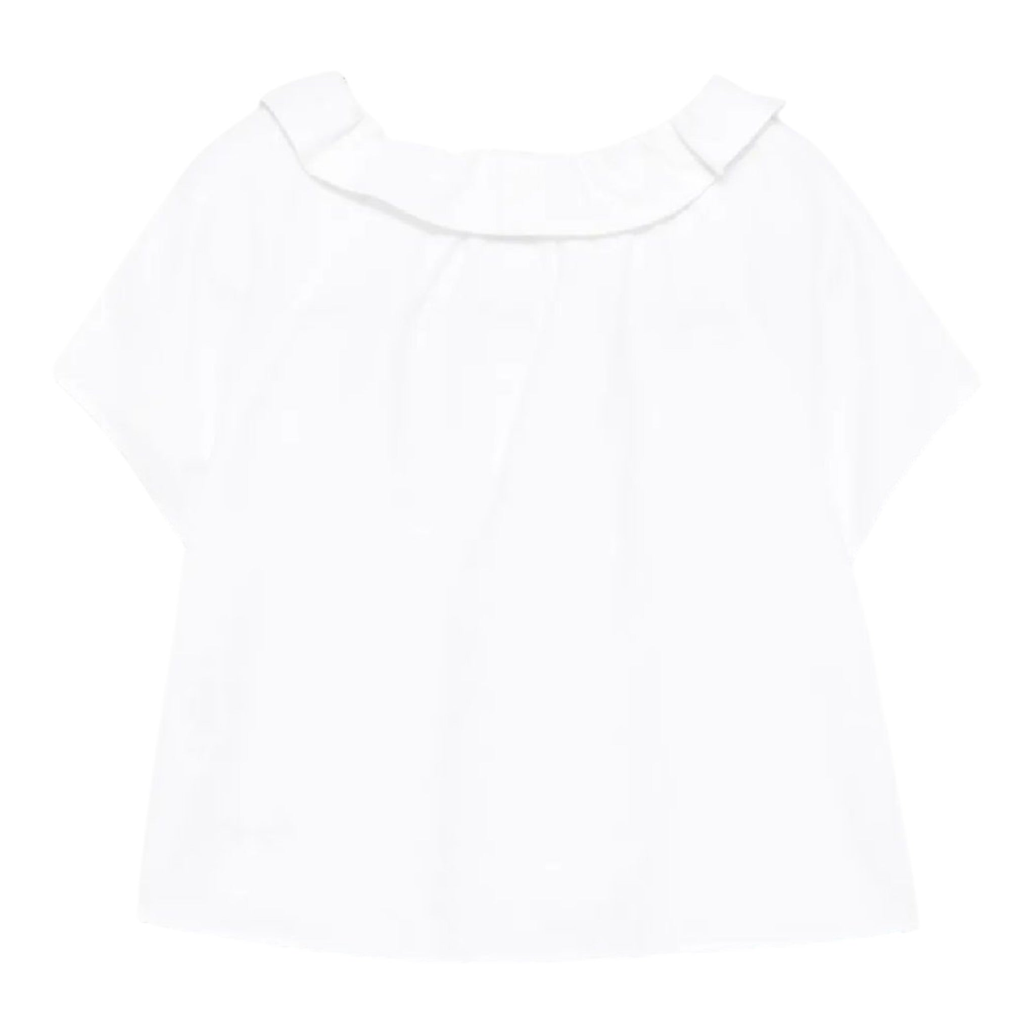 Il Gufo Camicia Mezza Manica Tinta Unita per Bambina P25CC107R0004X BIANCO IL GUFO 