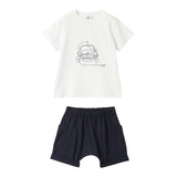 Il Gufo Completo 2 Pezzi T-Shirt-Bermuda Bicolore per Neonato P25DP538MF001 BIANCO/BLU IL GUFO 