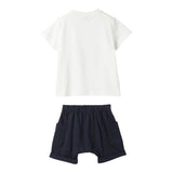 Il Gufo Completo 2 Pezzi T-Shirt-Bermuda Bicolore per Neonato P25DP538MF001 BIANCO/BLU IL GUFO 