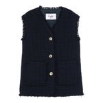 Il Gufo Gilet Tinta Unita con Bottoni per Bambina P25GI054C5052 BLU IL GUFO 