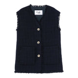 Il Gufo Gilet Tinta Unita con Bottoni per Bambina P25GI054C5052 BLU IL GUFO 