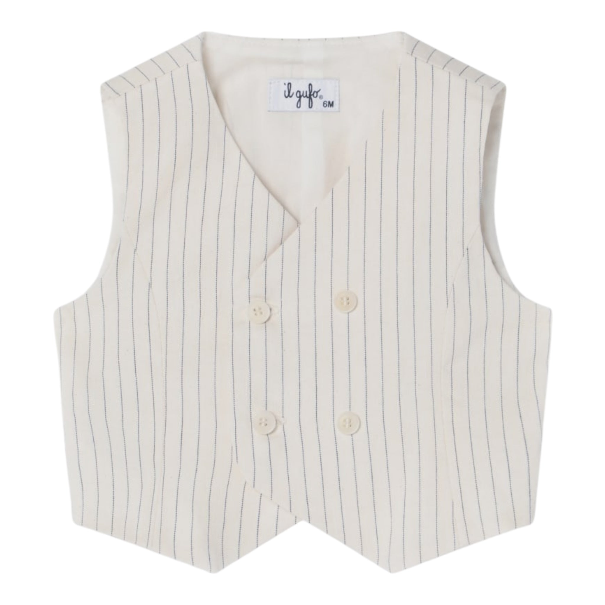 Il Gufo Gilet Tinta Unita per Neonato P25GI055C1086 PANNA IL GUFO 