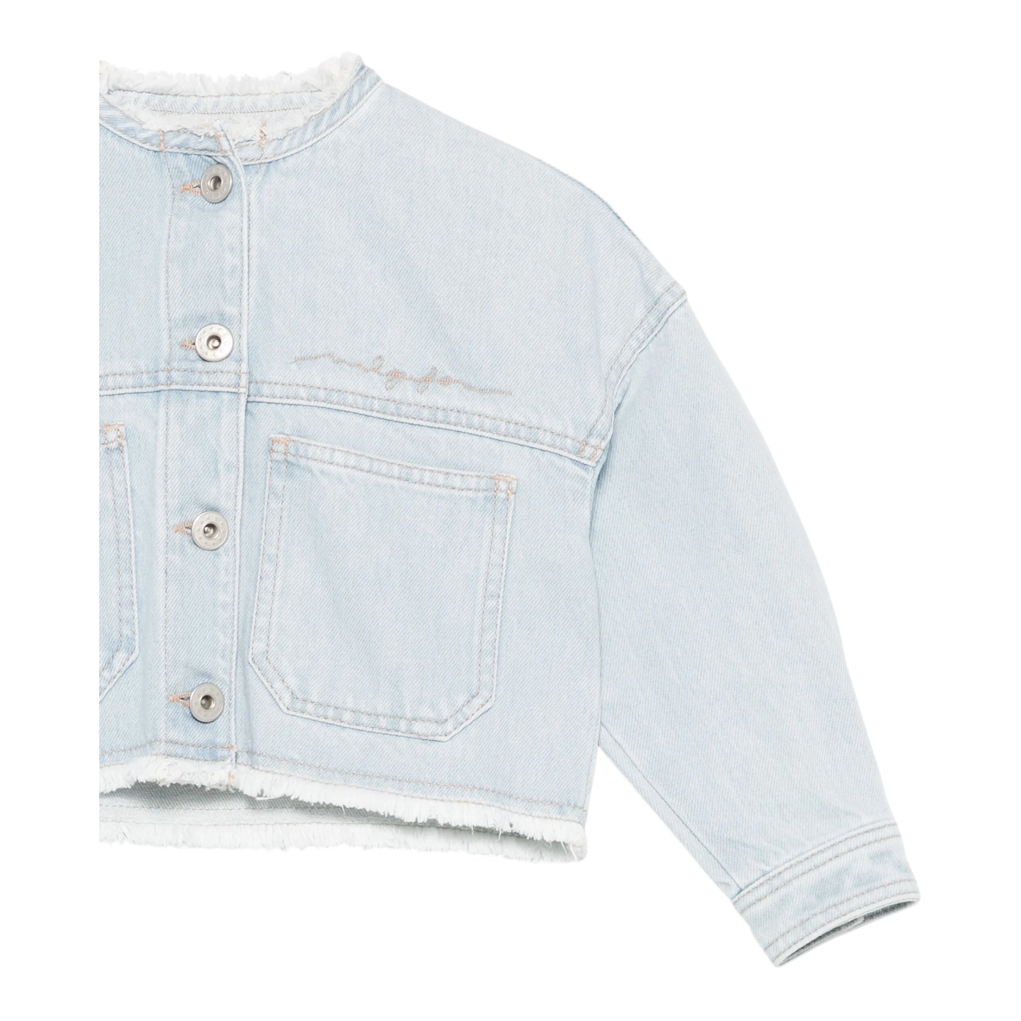 Il Gufo Giubbino In Denim Tinta Unita per Bambina P25GR232J0052 AZZURRO IL GUFO 