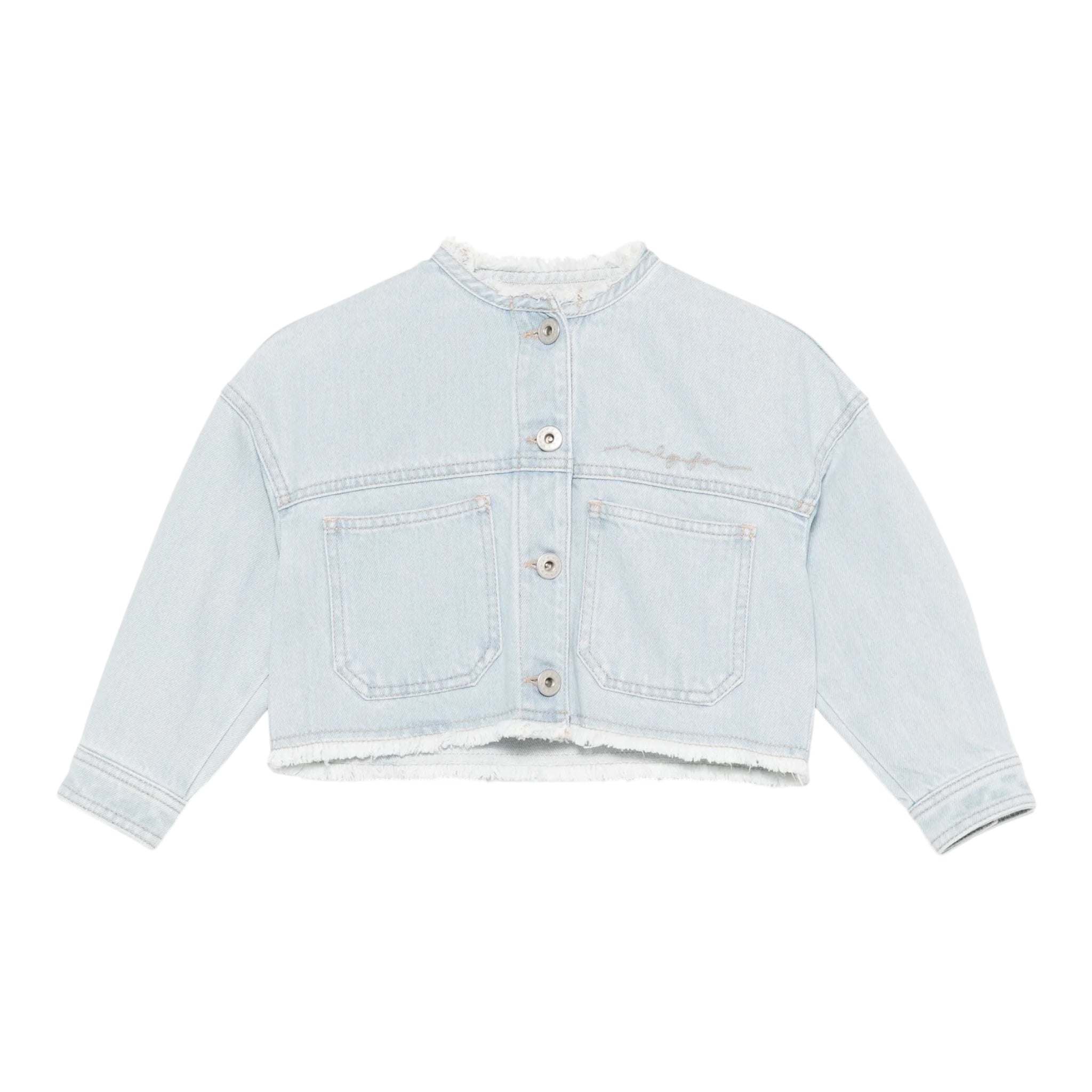 Il Gufo Giubbino In Denim Tinta Unita per Neonata P25GR232J0052N AZZURRO IL GUFO 