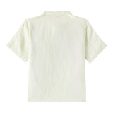 Il Gufo Camicia Mezza Manica Tinta Unita per Neonato P25PC060L6006N VERDE IL GUFO 