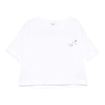 Il Gufo T-Shirt Girocollo Tinta Unita con Ricamo per Neonata P25TS473MF001N BIANCO IL GUFO 