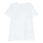 Il Gufo T-Shirt Girocollo Tinta Unita con Ricamo per Neonata P25TS476MF032N BIANCO IL GUFO 