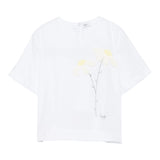 Il Gufo T-Shirt Girocollo Tinta Unita con Ricami per Bambina P25TS482MF032 BIANCO IL GUFO 