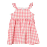 Il Gufo Abito Giromanica Fantasia Quadretti per Neonata P25VP023C3161 ROSA IL GUFO 