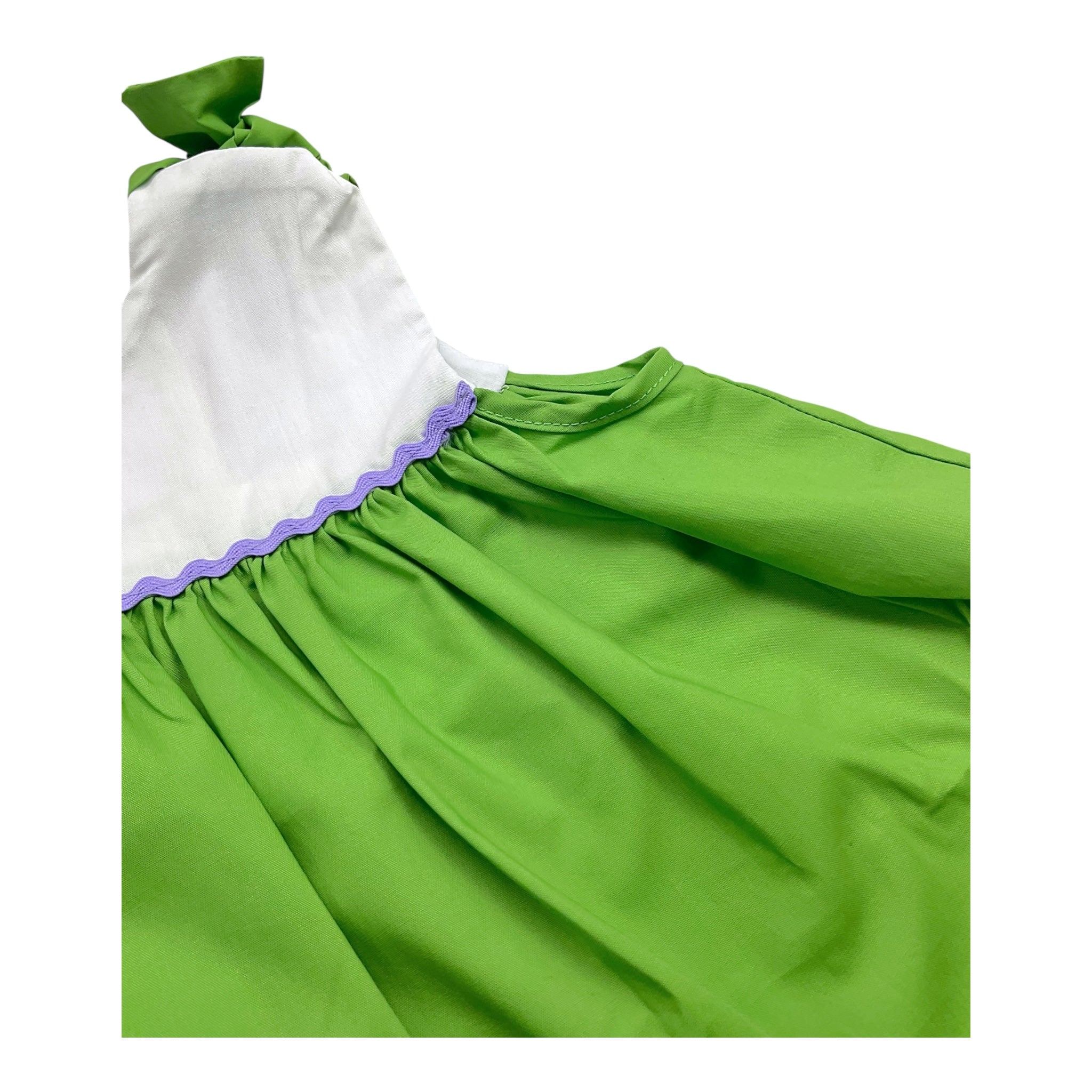 Ilfarobimbi Top Bicolore Giromanica con Fiocchi per Bambina IFB50175 BIANCO/VERDE ILFAROBIMBI 