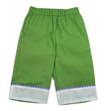 Ilfarobimbi Pantalone tinta unita con Elastico In Vita Verde per Neonata IFB50484X VERDE ILFAROBIMBI 