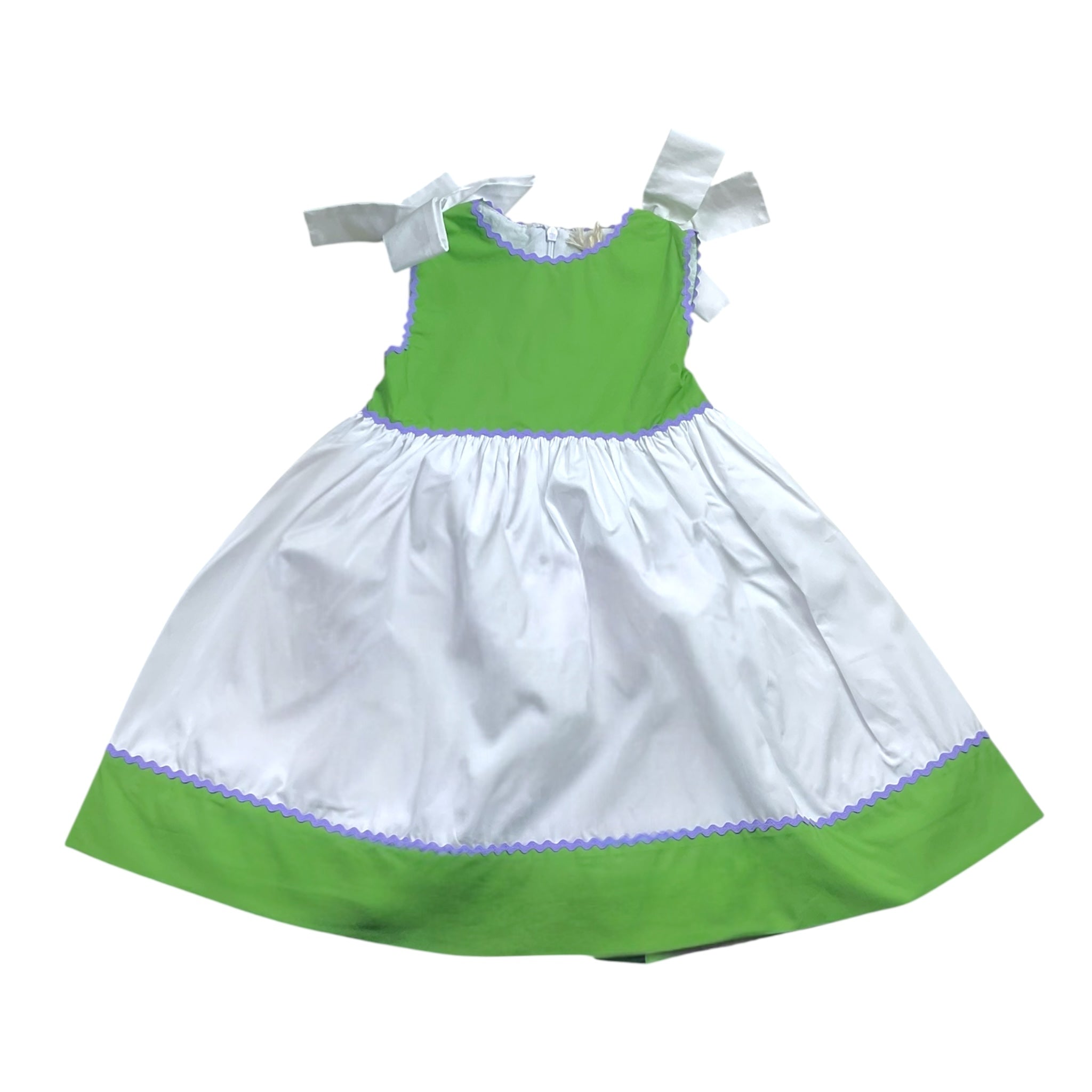 Ilfarobimbi Abito Tinta Unita Giromanica con Fiocchi per Bambina IFB50585J VERDE ILFAROBIMBI 