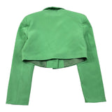 Illiana Giacca Tinta Unita Modello Crop per Bambina 534 VERDE ILLIANA 