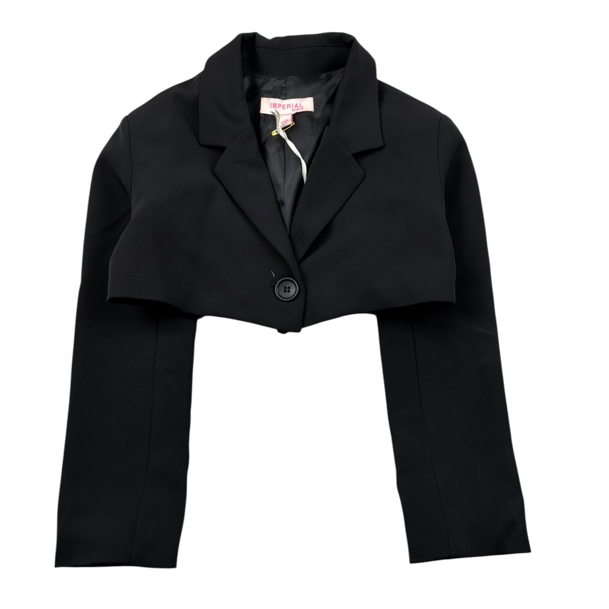 Imperial Giacca Tinta Unita Modello Crop per Bambina JB19132G75 NERO IMPERIAL 