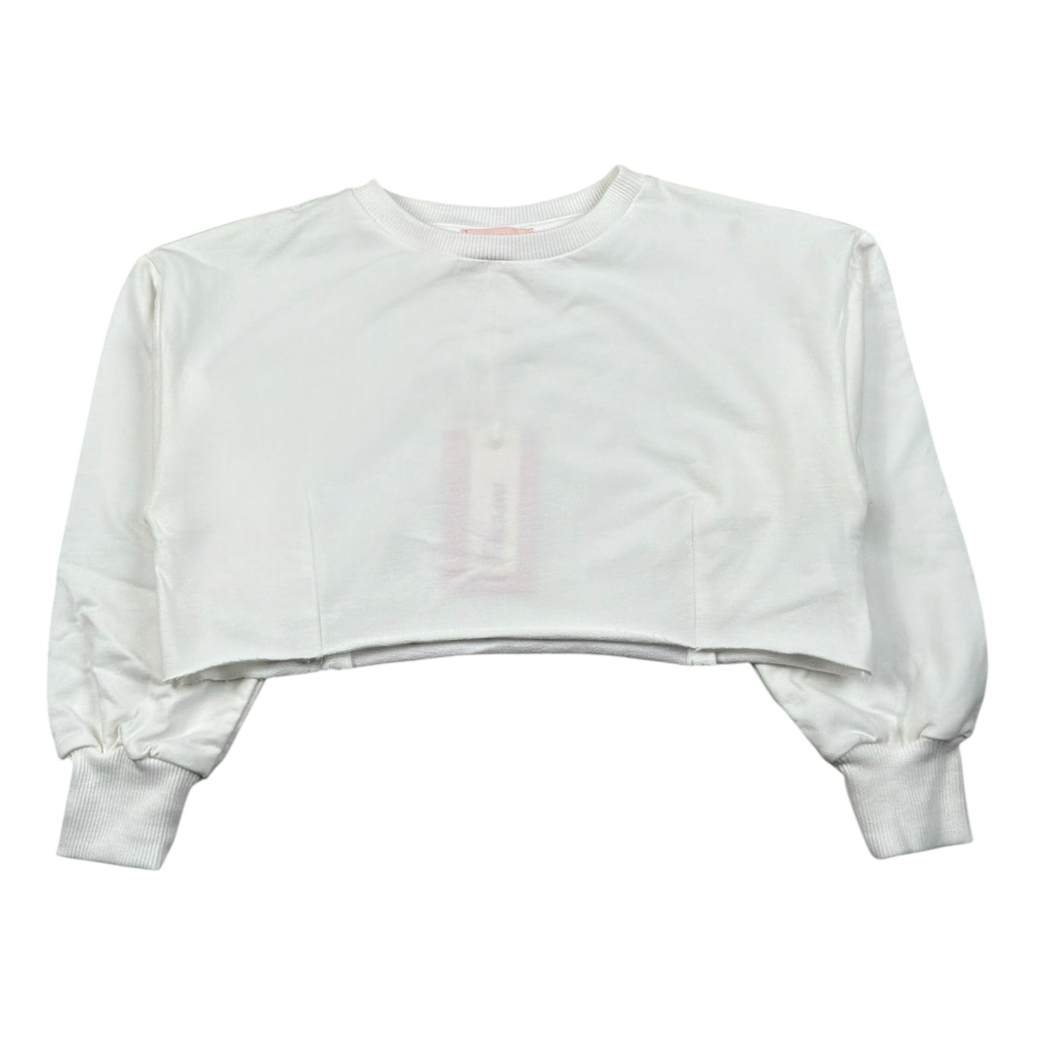 Imperial Felpa Chiusa Modello Crop Tinta Unita per Bambina LB39042G75 BIANCO IMPERIAL 