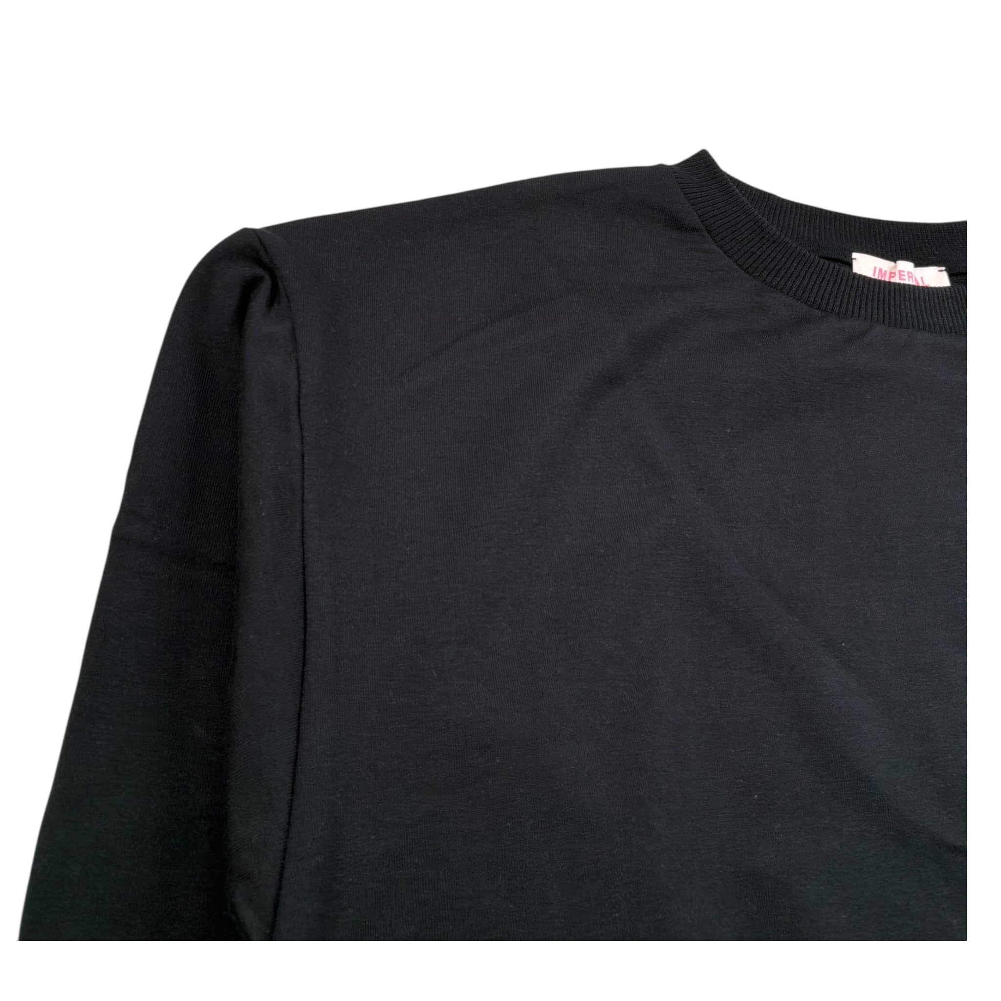 Imperial Felpa Chiusa Modello Crop Tinta Unita per Bambina LB39042G75 NERO IMPERIAL 