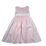 Isabel Abito Cerimonia Tinta Unita con Cintura per Bambina 430140 ROSA ISABEL 