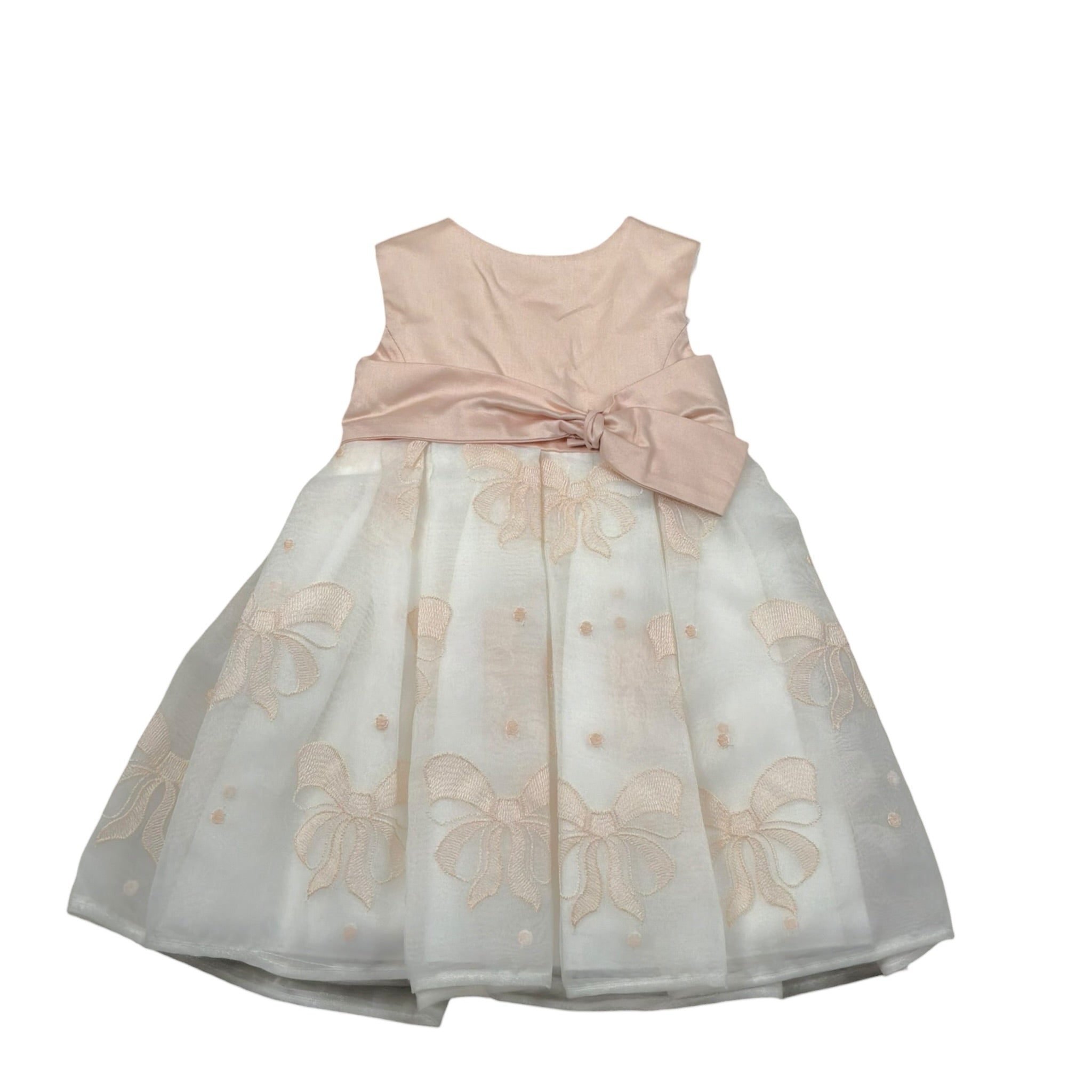 Isabel Abito Cerimonia Tinta Unita con Tulle per Neonata IMM22D900N BIANCO ISABEL 