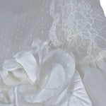 Isabel Abito Cerimonia Tinta Unita con Tulle per Bambina IS23C246S BIANCO ISABEL 