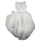 Isabel Tuta Cerimoniale Tinta Unita con Gonna Tulle per Bambina IS24C322S BIANCO ISABEL 