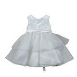 Isabel & Martinez Abito Cerimonia Tinta Unita con Tulle per Neonata IM23B36N BIANCO ISABEL & MARTINEZ 