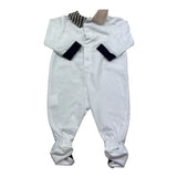 Isabel & Martinez Tutina Manica Lunga Tinta Unita con Orso per Neonato IM25N484 BIANCO ISABEL & MARTINEZ 