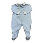Isabel & Martinez Tutina Manica Lunga Tinta Unita con Ricamo per Neonato IM25N509 AZZURRO ISABEL & MARTINEZ 