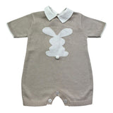 Isabel & Martinez Pagliaccetto Mezza Manica Tinta Unita con Colletto per Neonato IM25N538 BEIGE ISABEL & MARTINEZ 