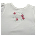 Isi Baby T-Shirt Girocollo tinta unita con Ricami Bianco per Neonata S25I111CAJJ BIANCO ISI BABY 