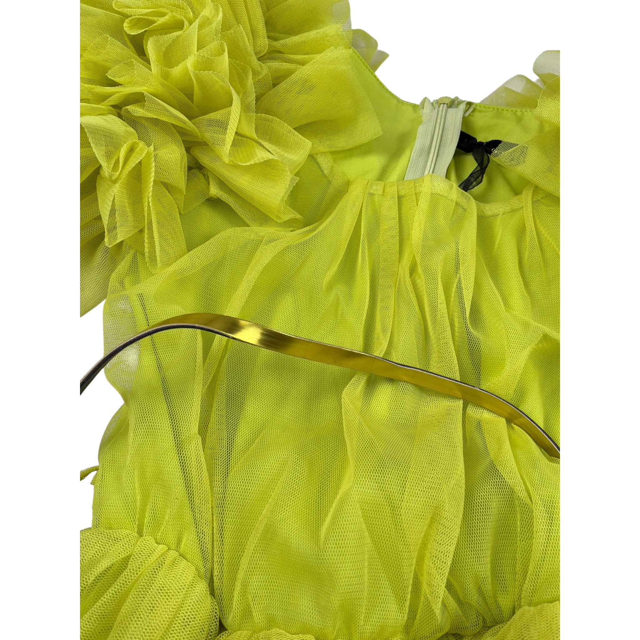 J'Aime' Abito Mezza Manica In Tulle tinta unita Verde per Bambina 4908G VERDE J'AIME' 