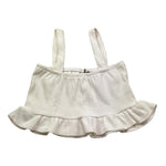 Janice Top Tinta Unita con Bretelle per Bambina JN237R BIANCO JANICE 