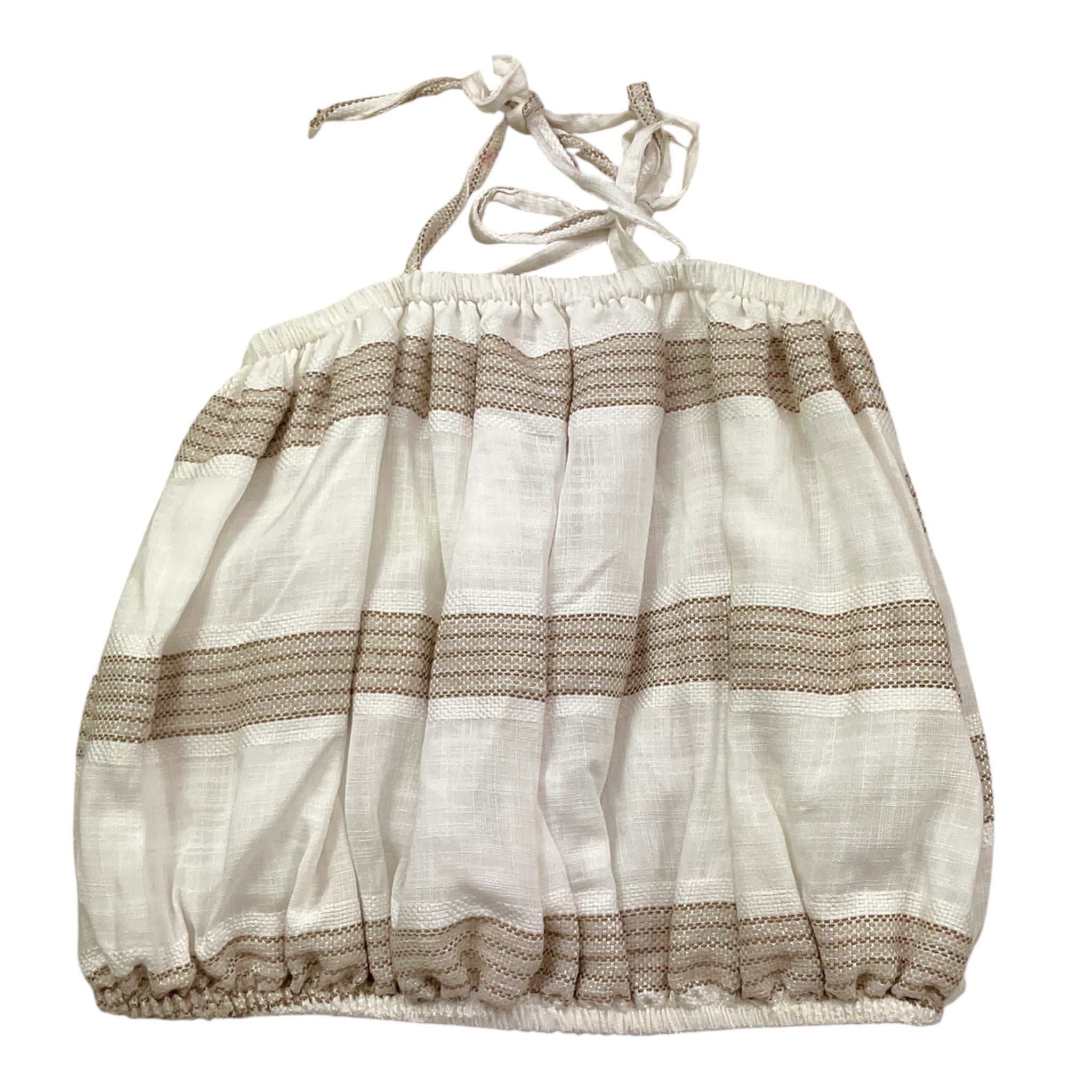 Janice Top Tinta Unita con Bretelle E Fantasia A Righe per Bambina JN726R BIANCO JANICE 