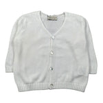 J.O. Milano Cardigan Tinta Unita Scollo A V per Neonato 573Z2 BIANCO J.O. MILANO 